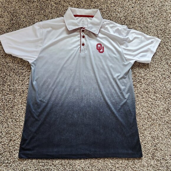 Colosseum Other - Oklahoma Sooners OU Logo Mens Large Gray Hombre Polo Shirt Colosseum